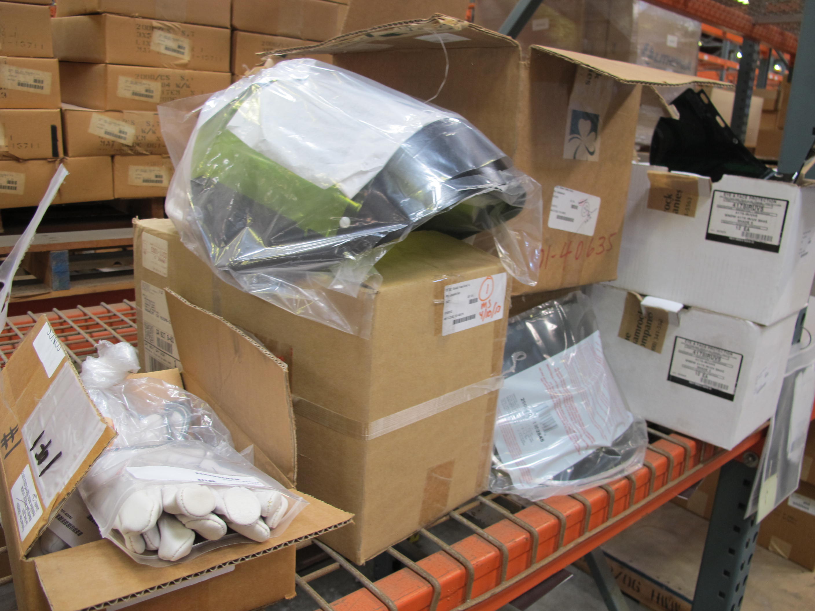 LOT TO INCLUDE: ROLLS OF TAPE, SEALS, RELIEF VALVE, AND SAFETY SHIELDS. LOADING & HANDLING FEE $15-4172